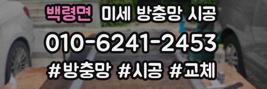 백령면 미세 방충망 시공