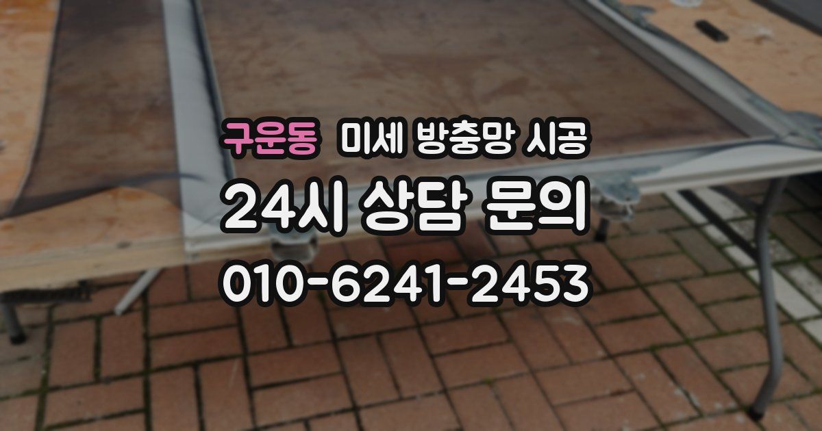 구운동 미세 방충망 시공