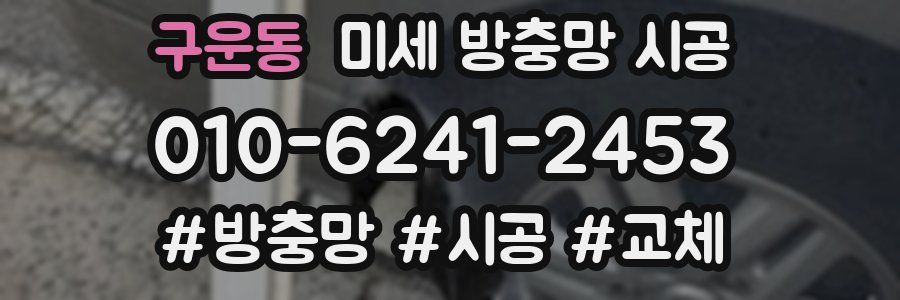 구운동 미세 방충망 시공