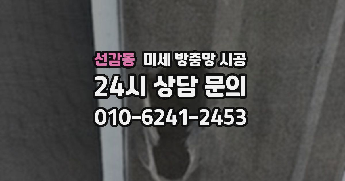 선감동 미세 방충망 시공