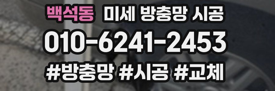 백석동 미세 방충망 시공