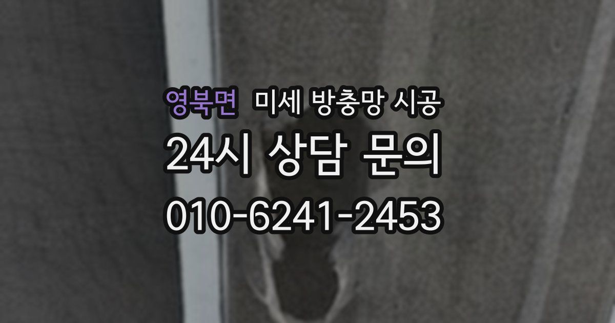영북면 미세 방충망 시공