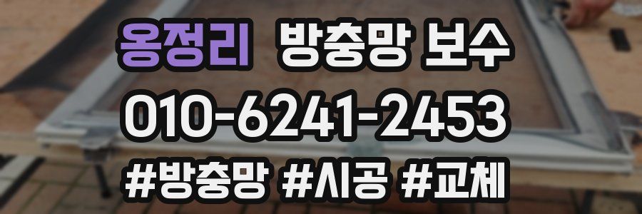 옹정리 방충망 보수