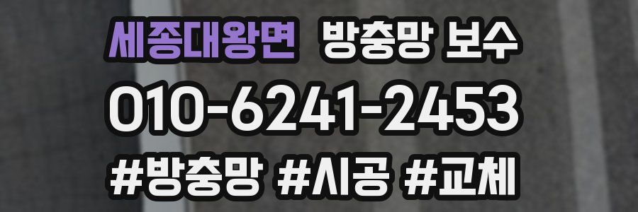 세종대왕면 방충망 보수