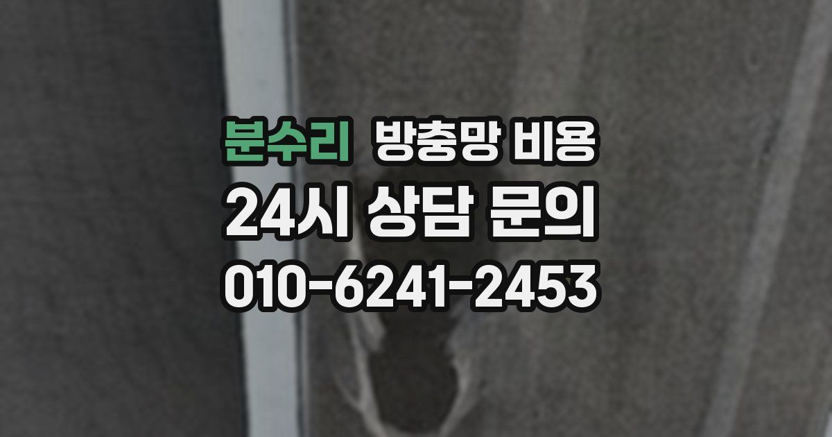 분수리 방충망 비용