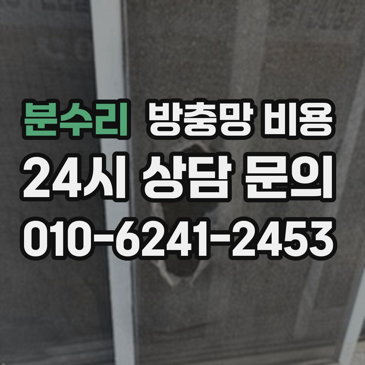 분수리 방충망 비용