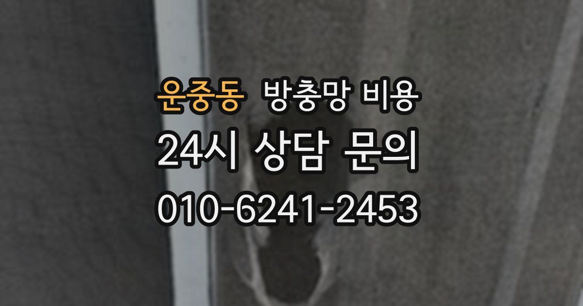 운중동 방충망 비용