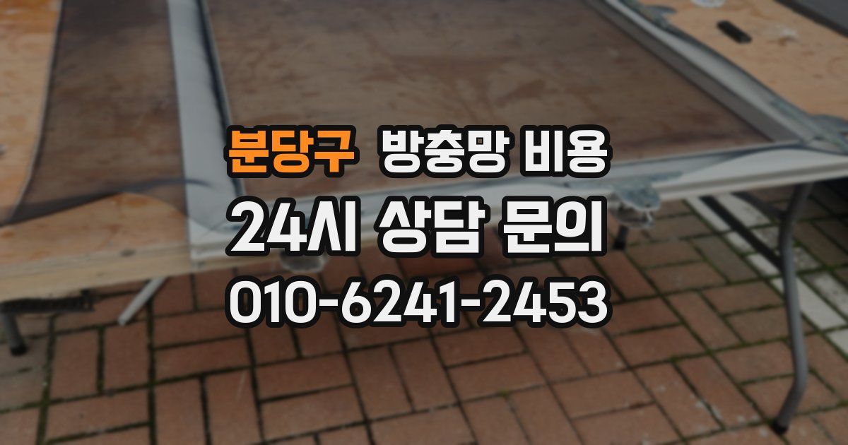 분당구 방충망 비용