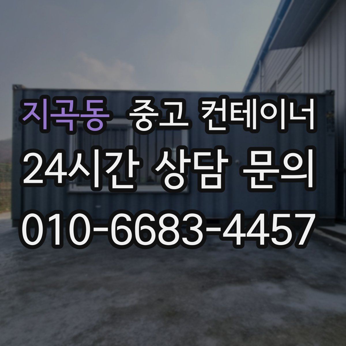 지곡동 중고 컨테이너 매입 공장 마당을 가득 채운 동을 비우는 방법