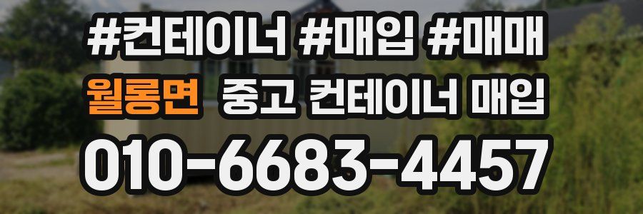 월롱면 중고 컨테이너 매입