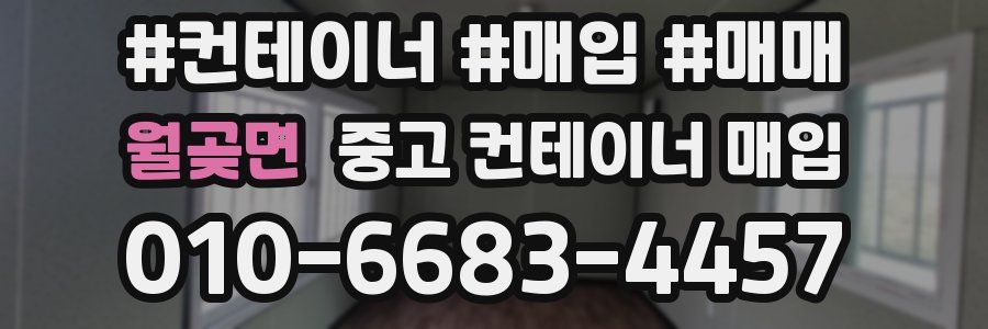 월곶면 중고 컨테이너 매입