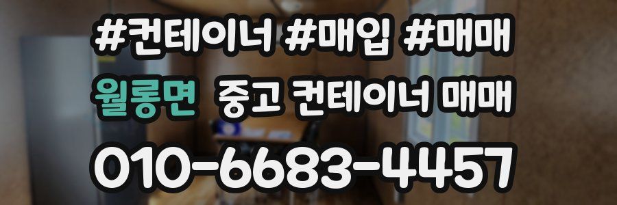 월롱면 중고 컨테이너 매매