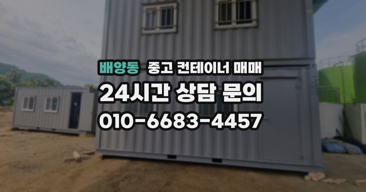 배양동 중고 컨테이너 매매