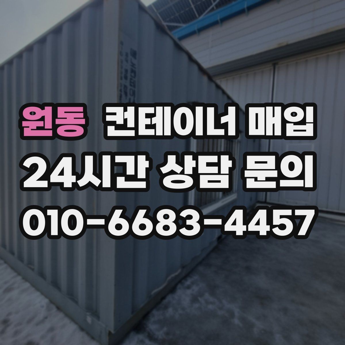 원동 컨테이너 매입 특수 규격 문의가 많은 사례