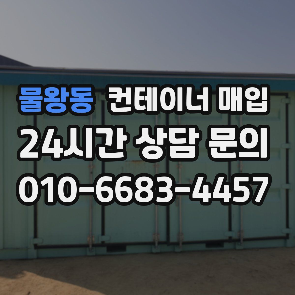 물왕동 컨테이너 매입