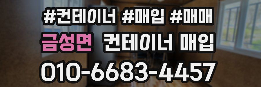 금성면 컨테이너 매입