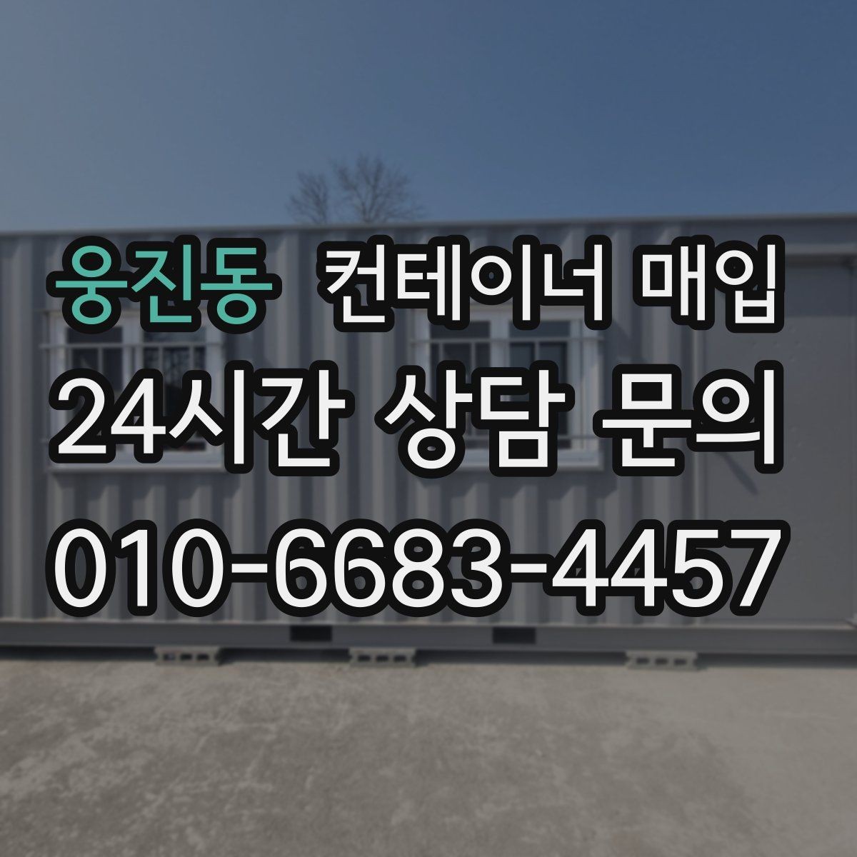 웅진동 컨테이너 매입 수량이 적어도 진행 가능한지 보기