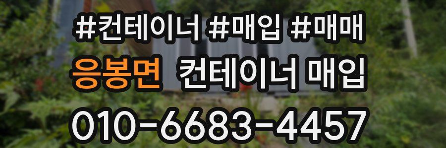 응봉면 컨테이너 매입