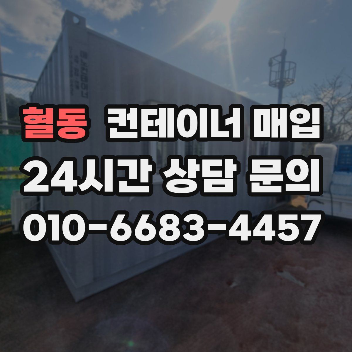 혈동 컨테이너 매입