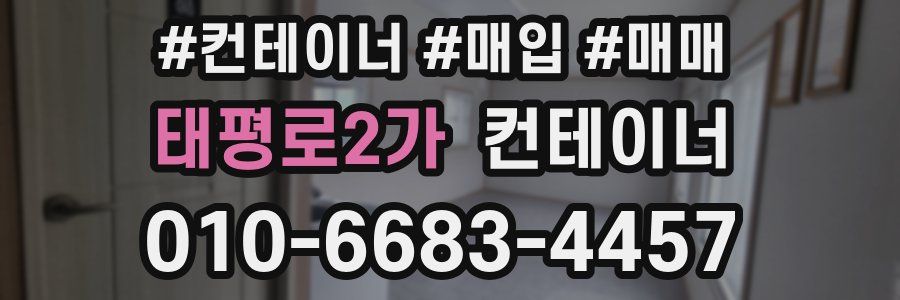 태평로2가 컨테이너