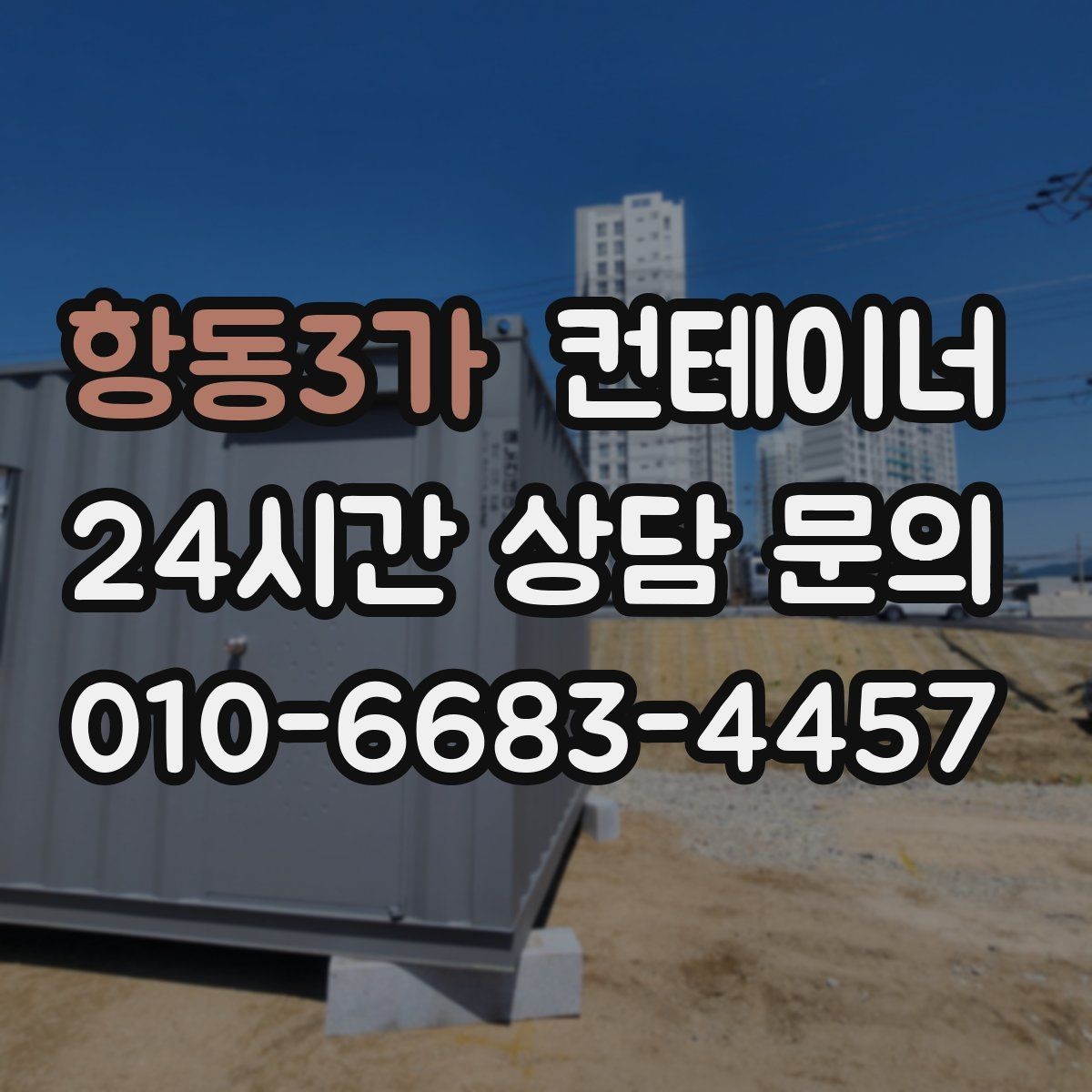 항동3가 컨테이너 매매 수요가 많은 규격과 상태를 분석한 제목