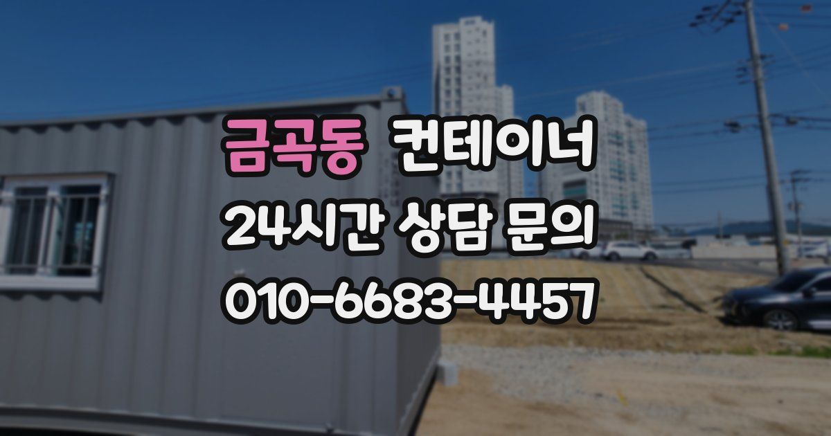 금곡동 컨테이너 매매