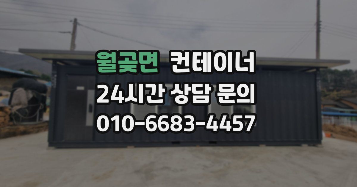 월곶면 컨테이너 매매