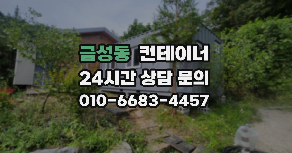 금성동 컨테이너 매매