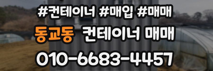 동교동 컨테이너 매매