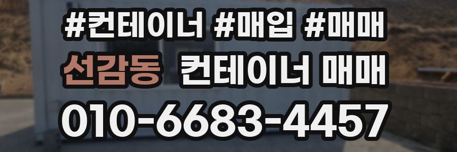 선감동 컨테이너 매매