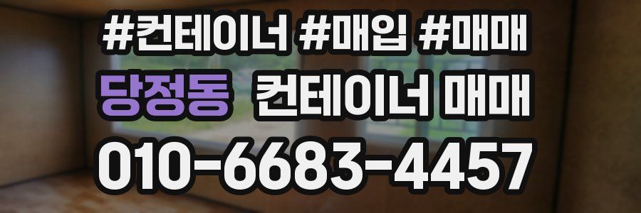 당정동 컨테이너 매매