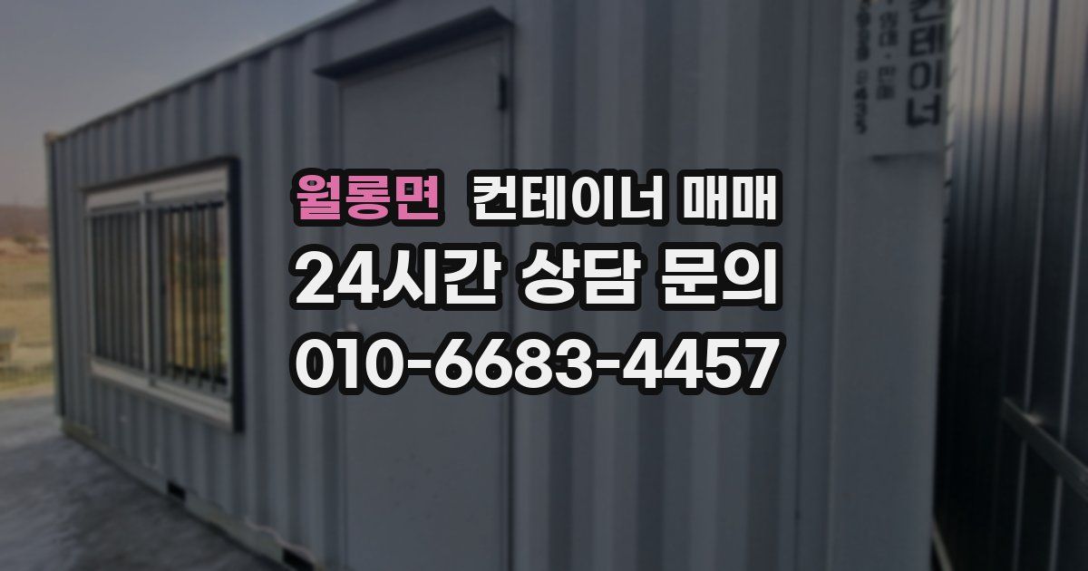 월롱면 컨테이너 매매