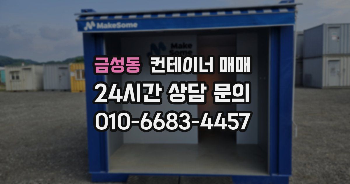 금성동 컨테이너 매매
