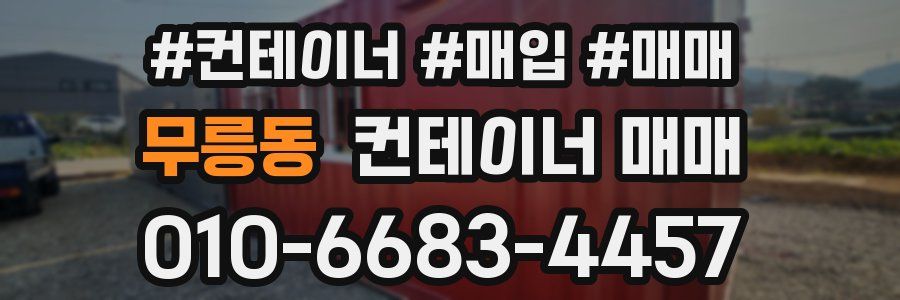 무릉동 컨테이너 매매