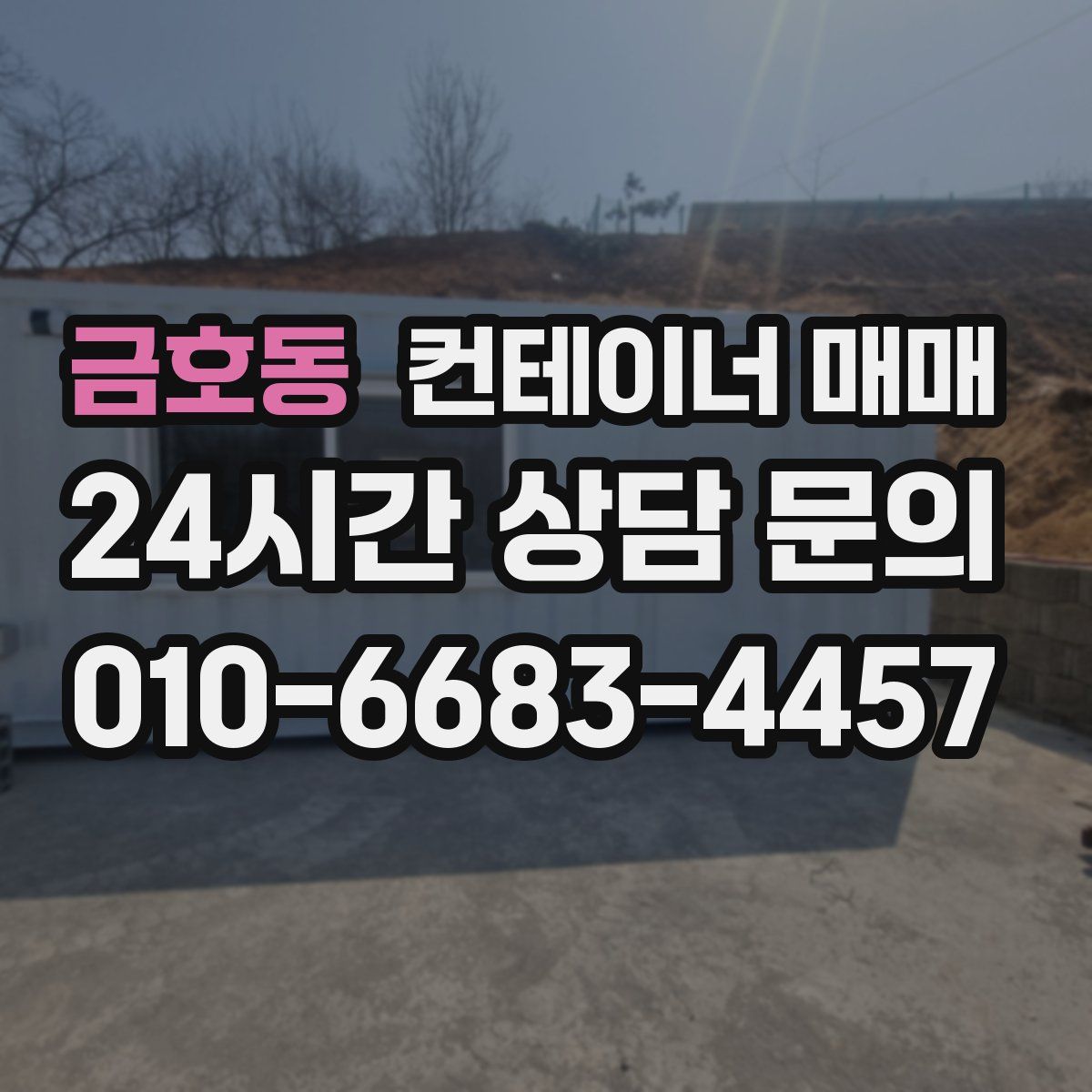 금호동 컨테이너 매매