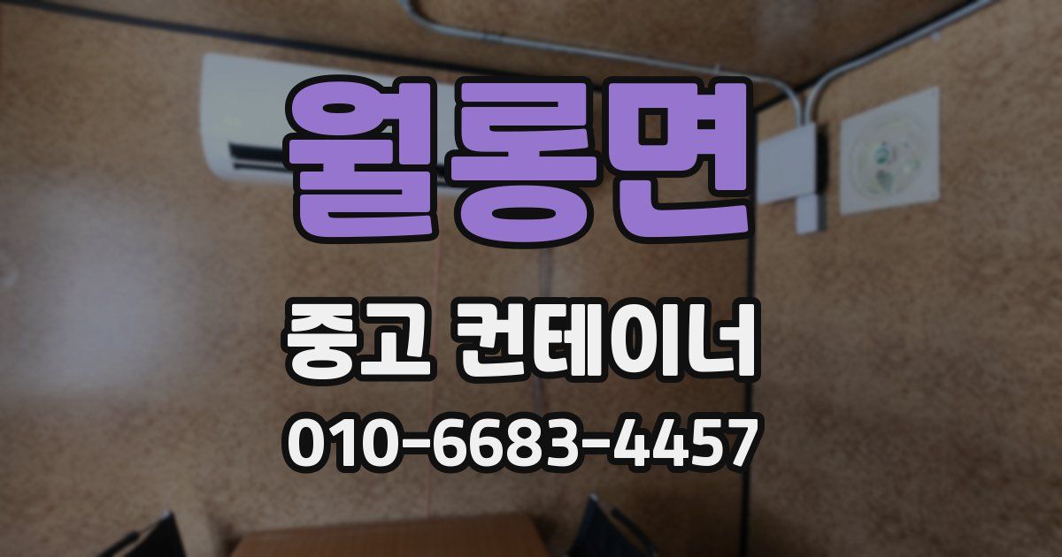 월롱면 중고 컨테이너 파는곳