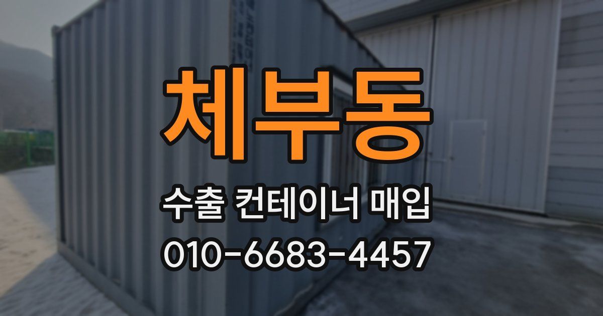 체부동 수출 컨테이너 매입