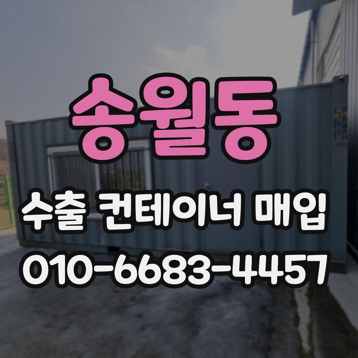 송월동 수출 컨테이너 매입