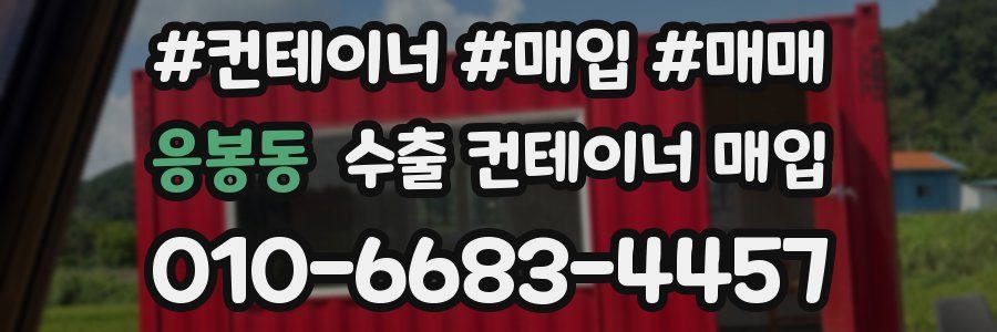 응봉동 수출 컨테이너 매입