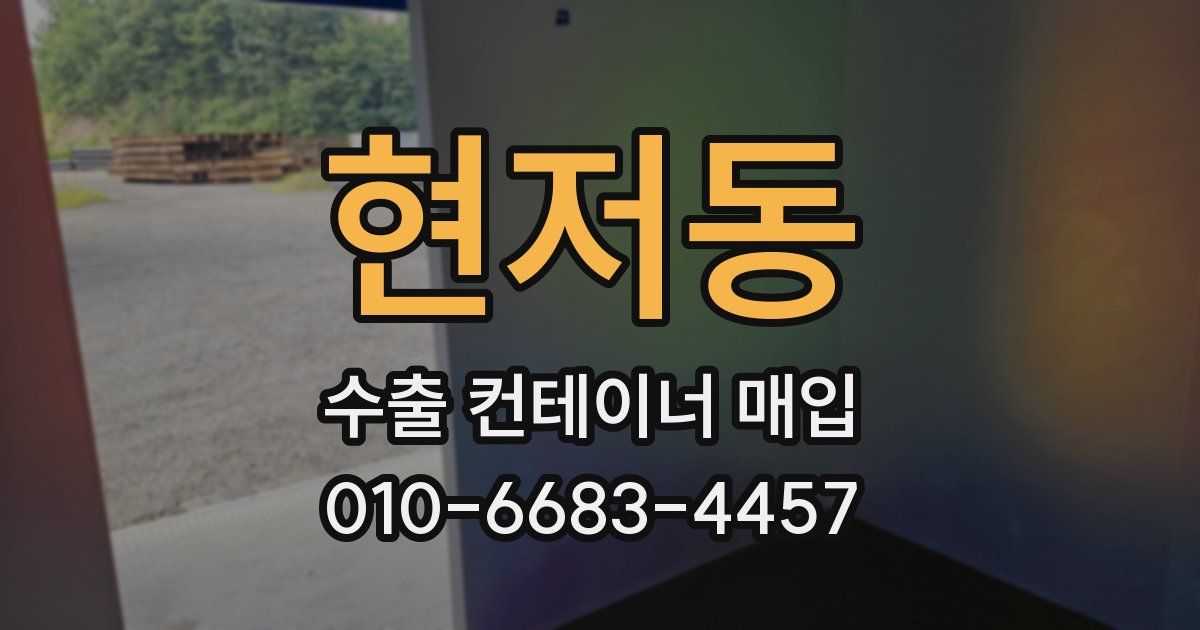 현저동 수출 컨테이너 매입