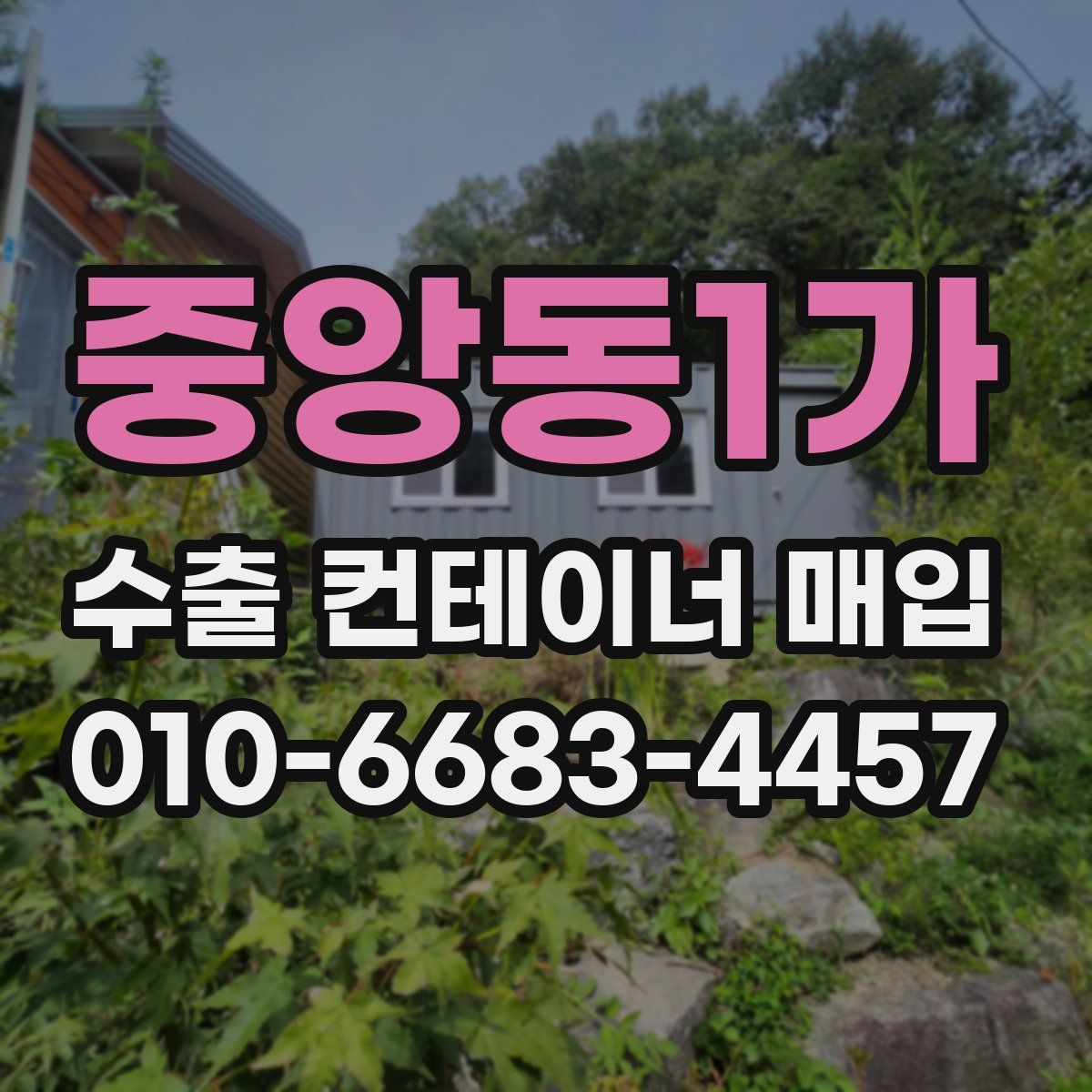 중앙동1가 수출 컨테이너 매입