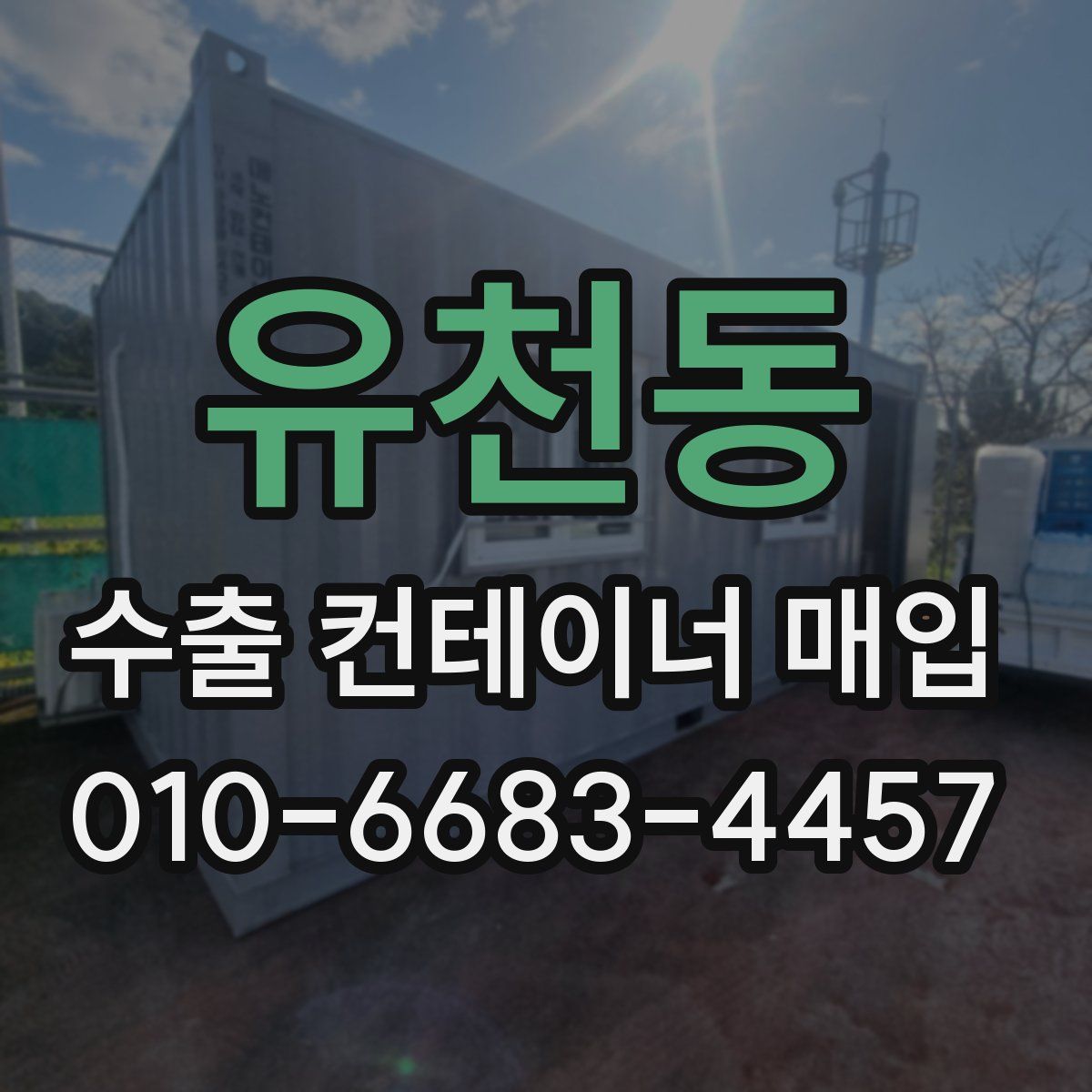 유천동 수출 컨테이너 매입