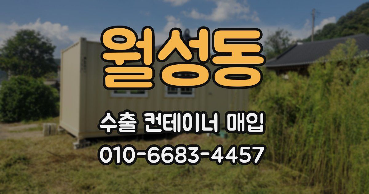 월성동 수출 컨테이너 매입