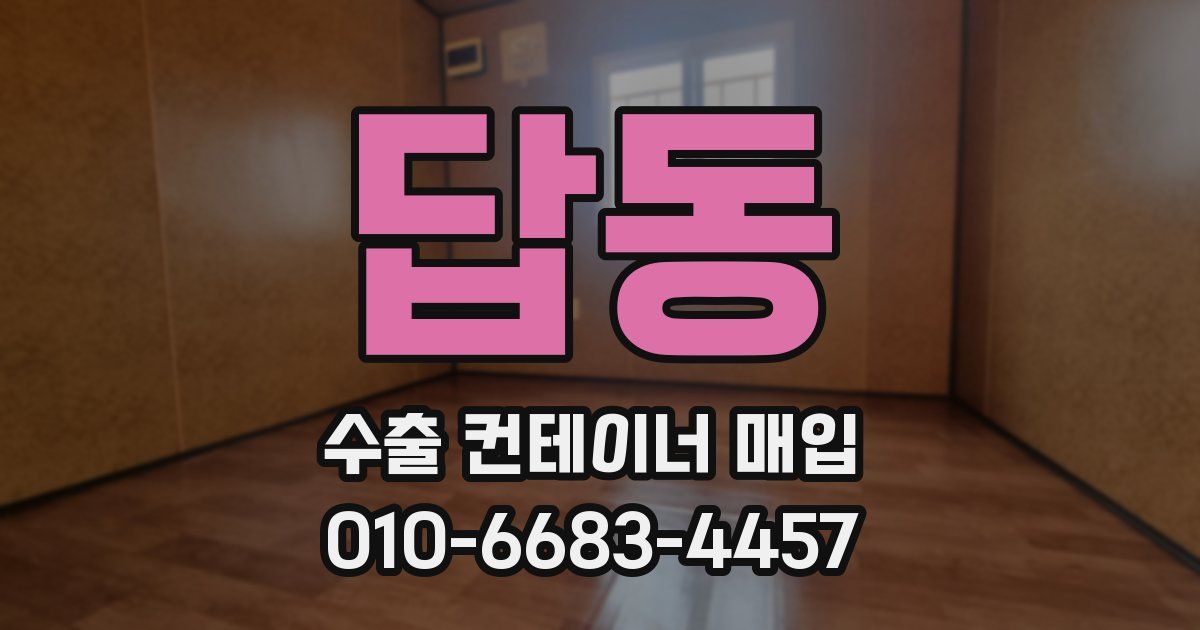 답동 수출 컨테이너 매입