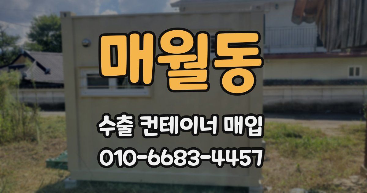 매월동 수출 컨테이너 매입