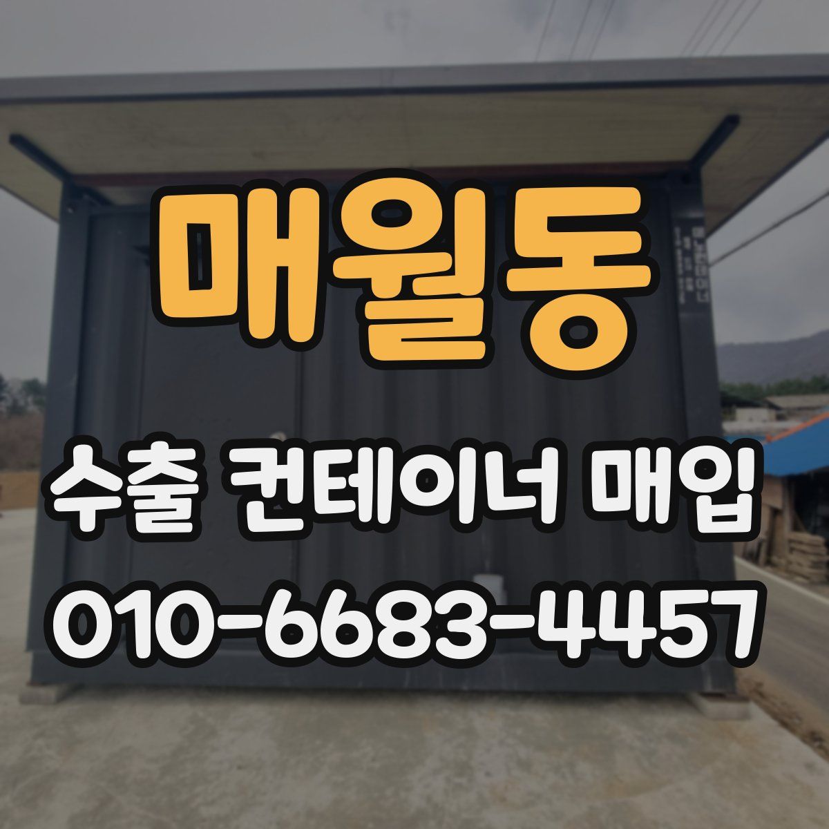 매월동 수출 컨테이너 매입