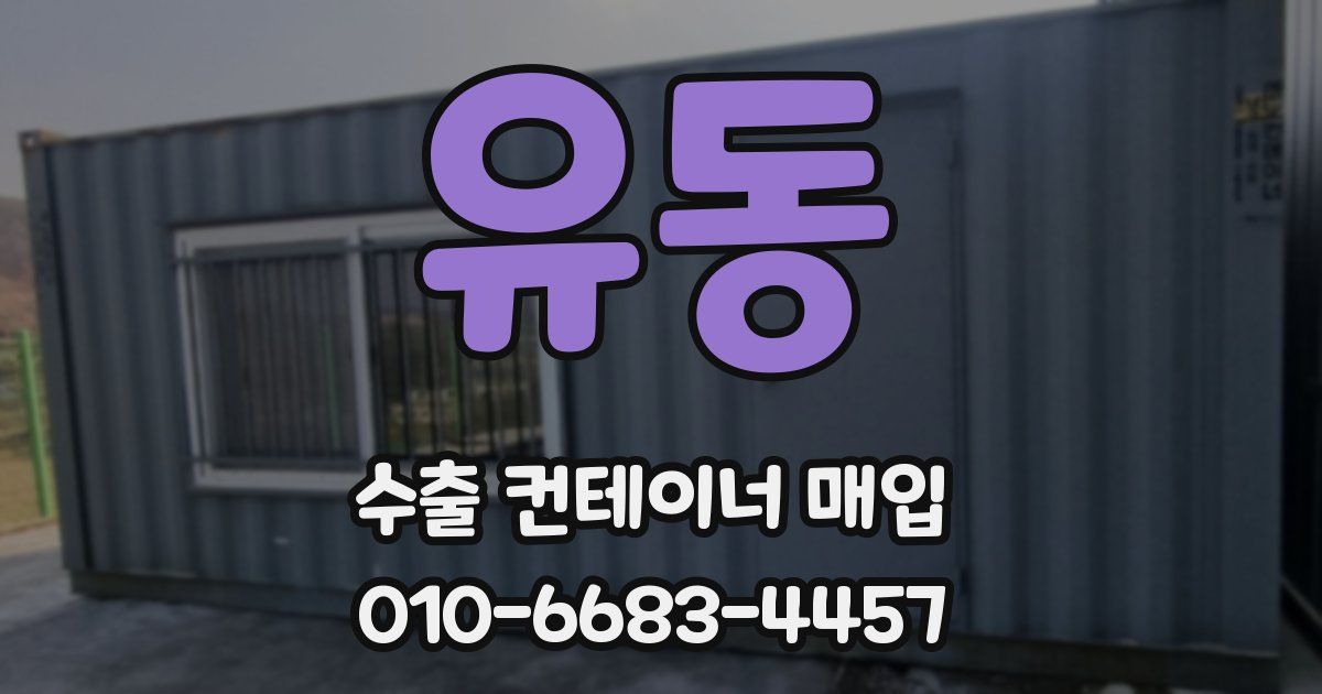 유동 수출 컨테이너 매입