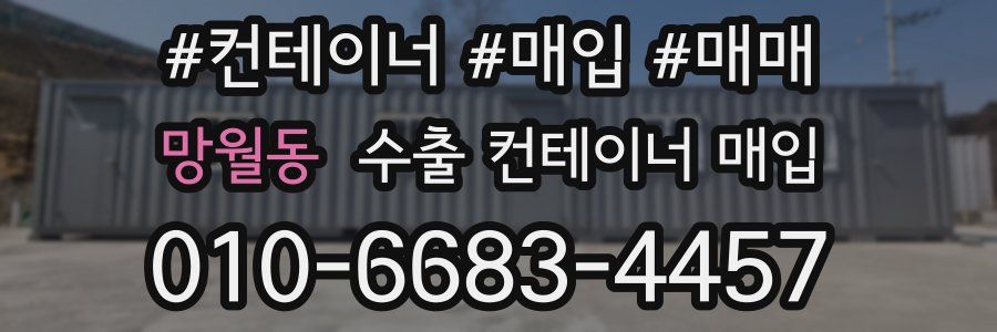 망월동 수출 컨테이너 매입