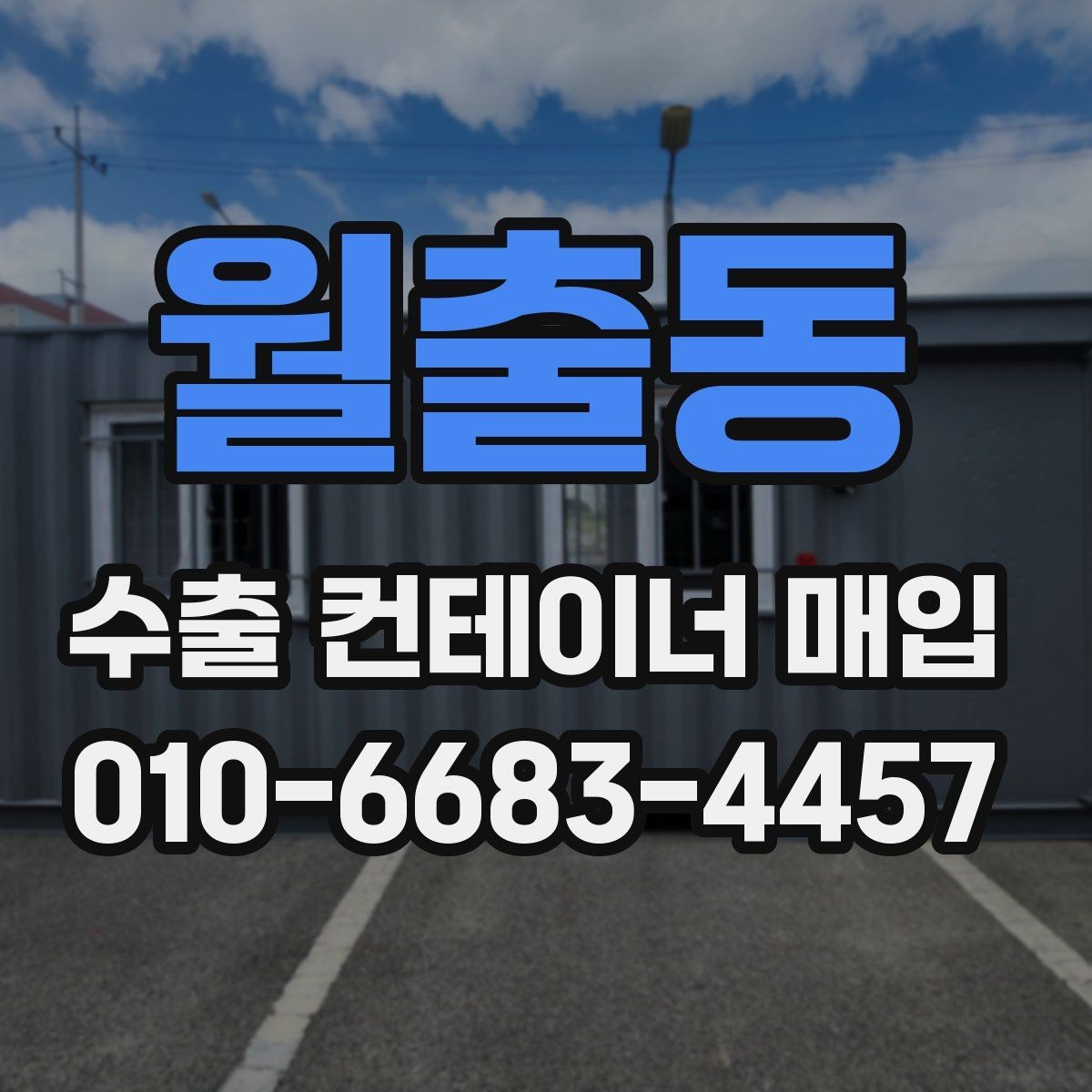 월출동 수출 컨테이너 매입 가능한 유형과 특징
