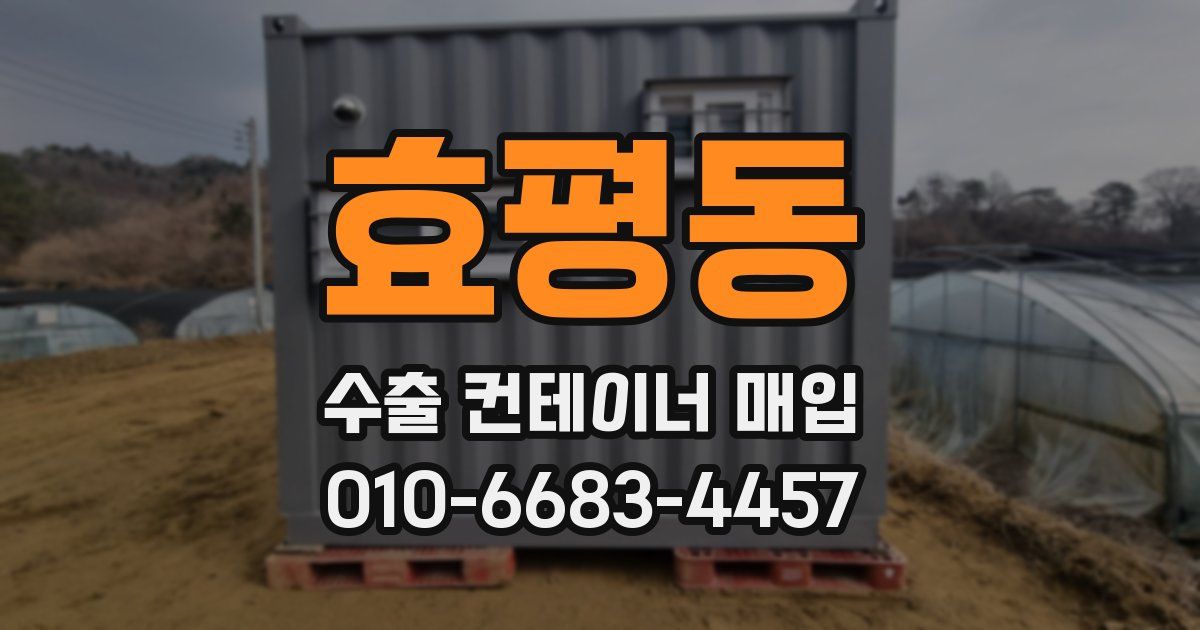 효평동 수출 컨테이너 매입